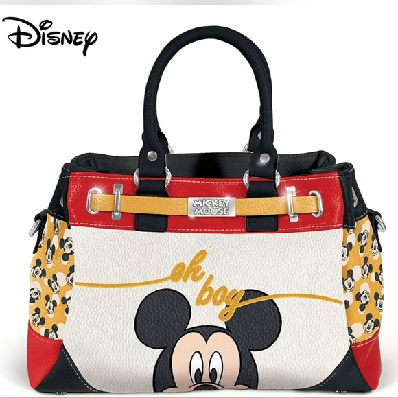 Disney Mickey Mouse Oh Boy! Handbag w/ Removable Strap Bradford Exchange NWT - Picture 2 of 9